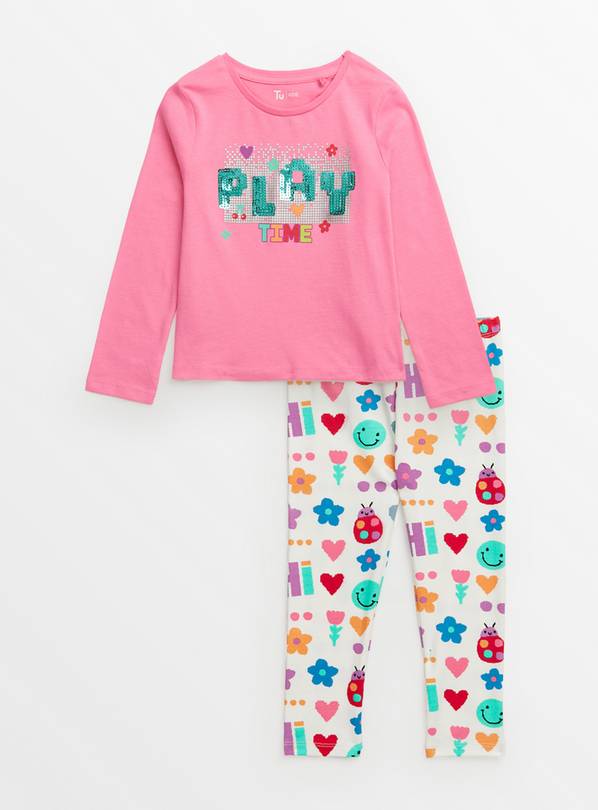 Buy Play Time Sequin Top Leggings Set 2 3 years Tops and t shirts